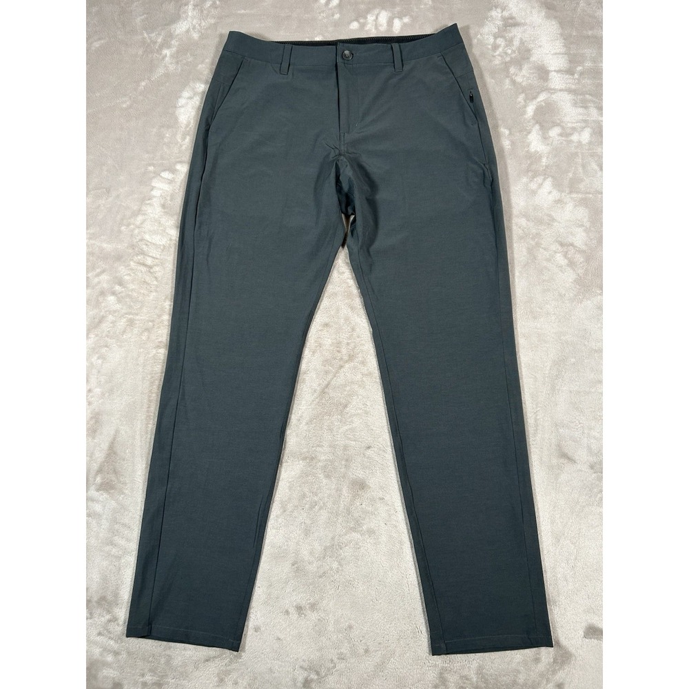 Vuori Aim Pants Men 34x32 Blue Athletic Slim Fit Chino Performance Stretch EUC